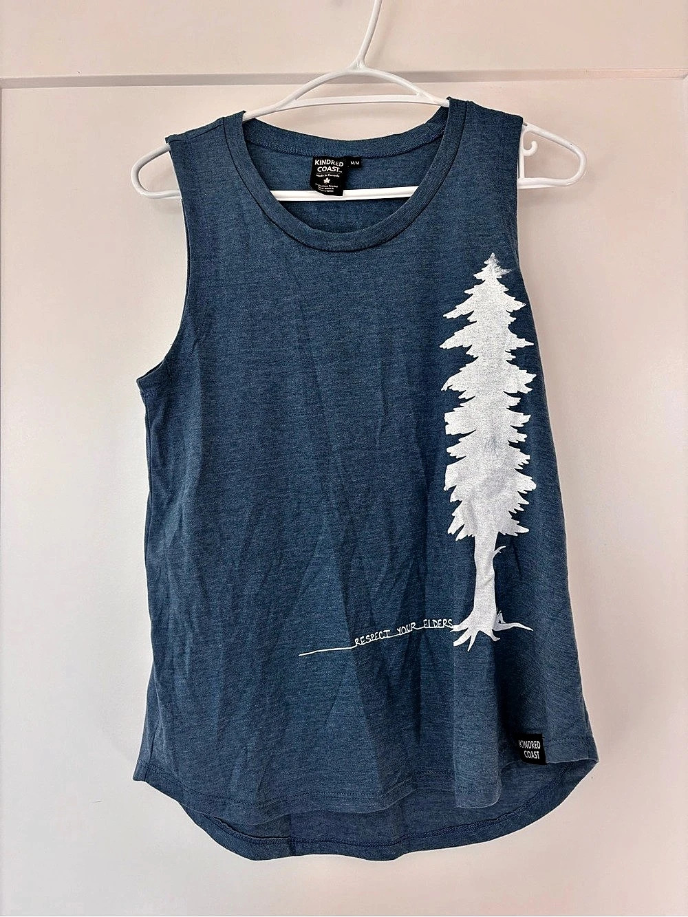Kindred Coast Elders Women's Relaxed Organic Cotton Tank Top Blue Tank Top